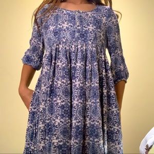 Altar’d state Blue and white patter sundress